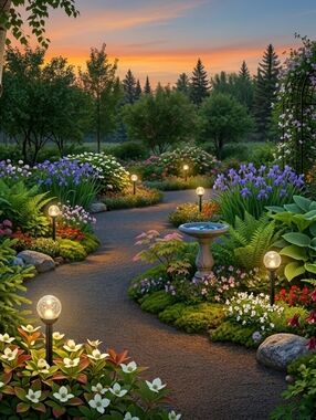 NWT Lot of 4 Premium Fusion Solar Bronze Tone & Crackle Glass Path Lights 15"